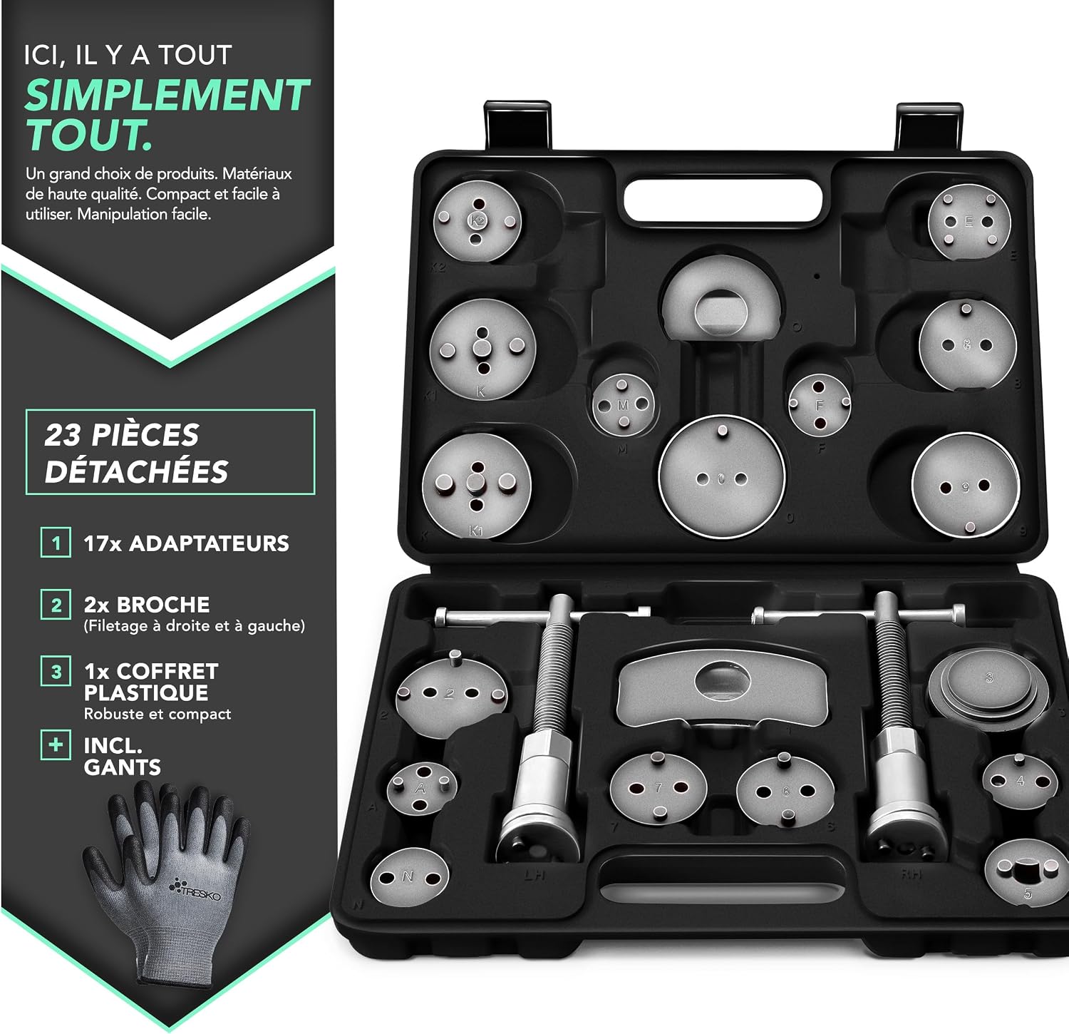 Detalle de TRESKO Coffret Repousse Piston 23 pcs ðŸ›