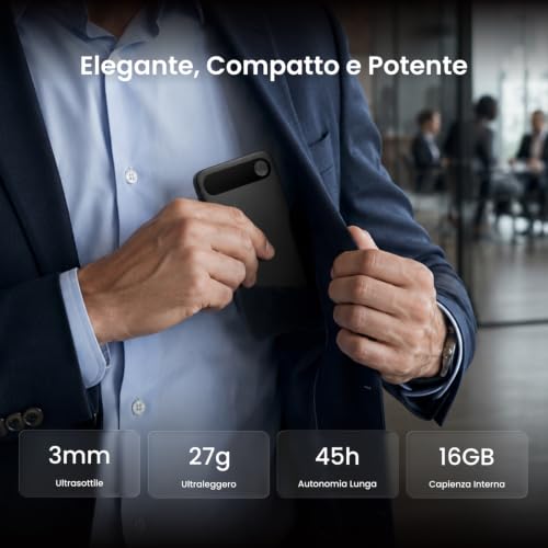 Detalle de Comulytic Note Pro Registratore Vocale AI con Trascrizione Illimitata