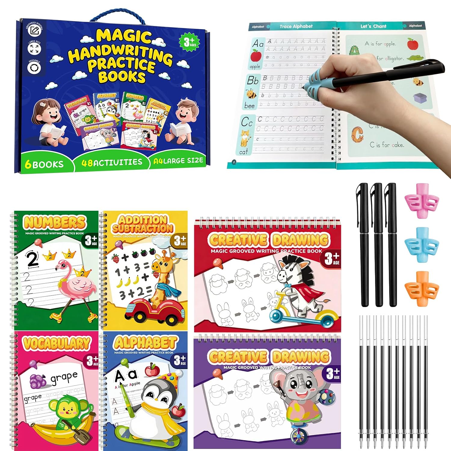 Detalle de Magic Reusable Handwriting Practice Books