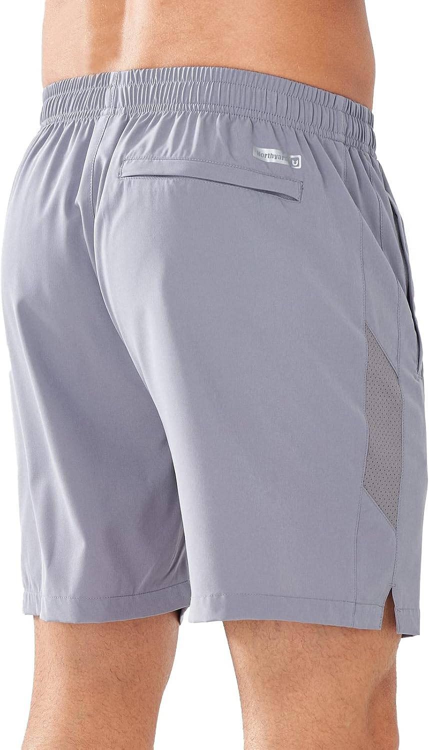 Detalle de NORTHYARD Men's Running Athletic Shorts — Lightweight, Quick-Dry with 3 ZIP Pockets (5"/7"/9")