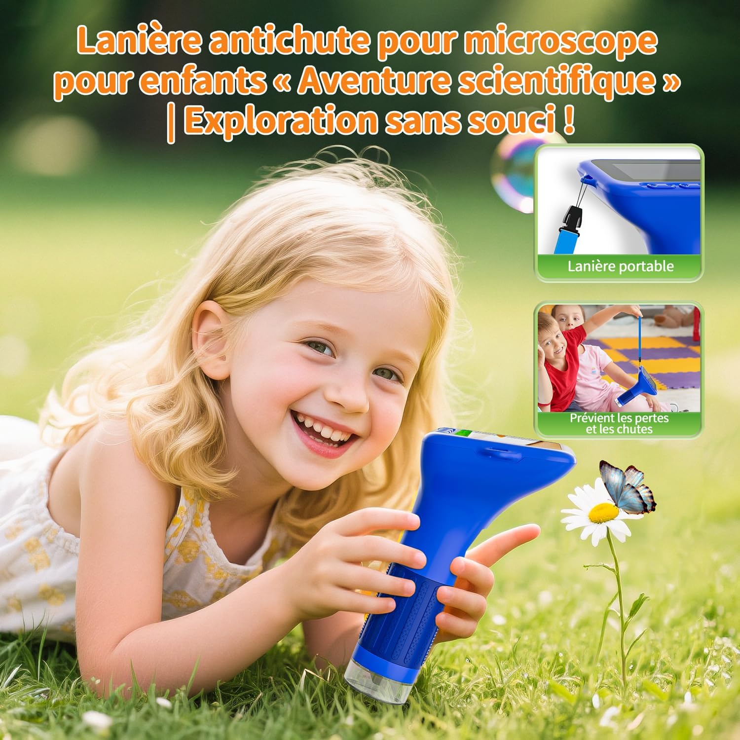 Thumbnail 4 de SKYBASIC Microscope numérique pour enfants avec écran IPS 3 pouces rechargeable – grossissement 1000x