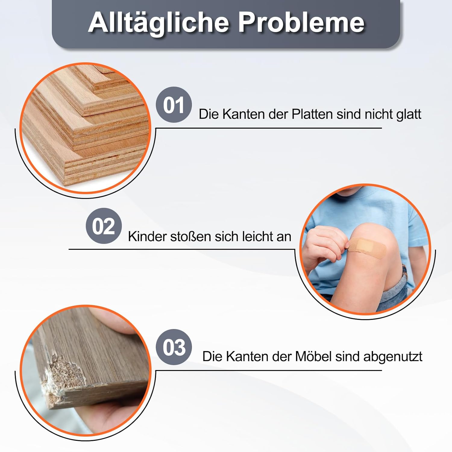 Thumbnail 2 de pundin Kantenumleimer selbstklebend (TPE) als Kantenschutz für Baby & Ecken, U-förmig, weiß