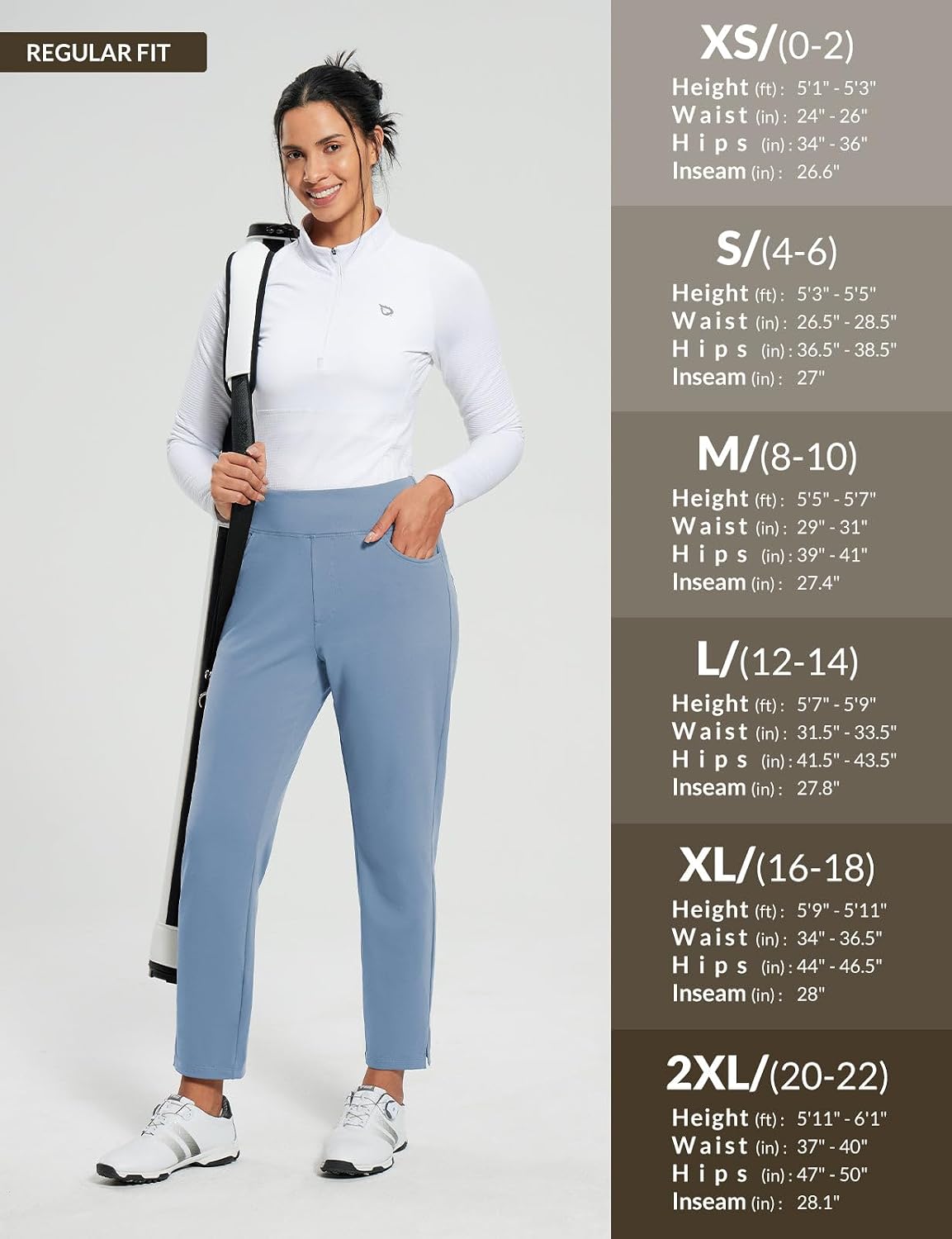 Thumbnail 6 de baleaf Women's Fleece-Lined Pants, 27-Inch Tapered Ankle, Water-Resistant