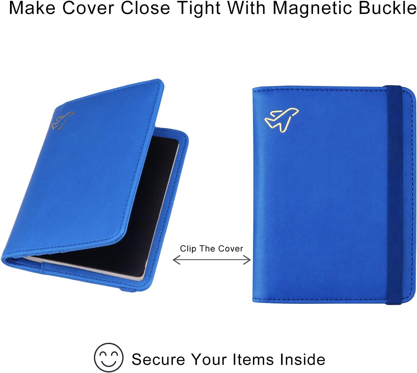Thumbnail 4 de WALNEW Passport Holder: PU Leather Travel Passport Cover with RFID Shield and Card Slots