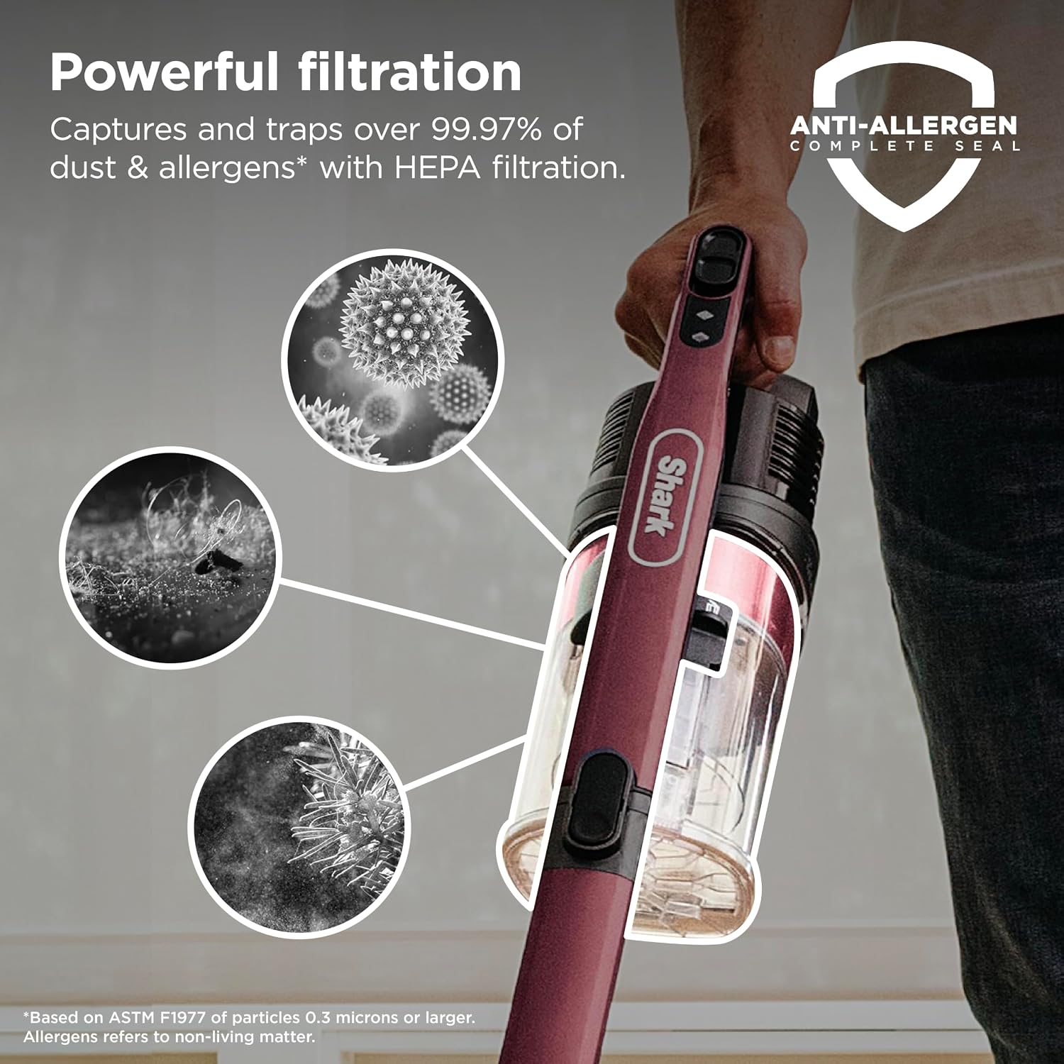 Detalle 1 de Shark IZ362H Cordless Stick Vacuum with Self-Cleaning Brushroll and PowerFins