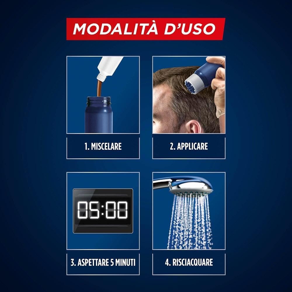 Detalle 2 de Schwarzkopf Men Perfect Tinta Copertura Capelli Bianchi 50 Castano Chiaro Naturale – Gel Colorante per Uomo