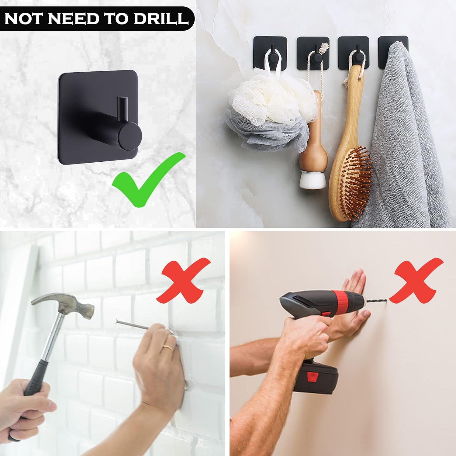 Detalle de BillyBath Ganci Adesivi Bagno Cucina 4 pezzi