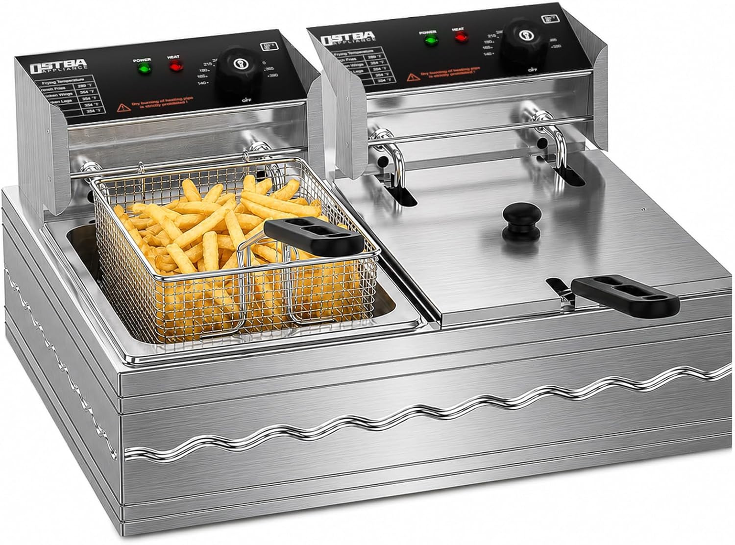 Detalle de OSTBA Commercial Deep Fryer 20.7QT