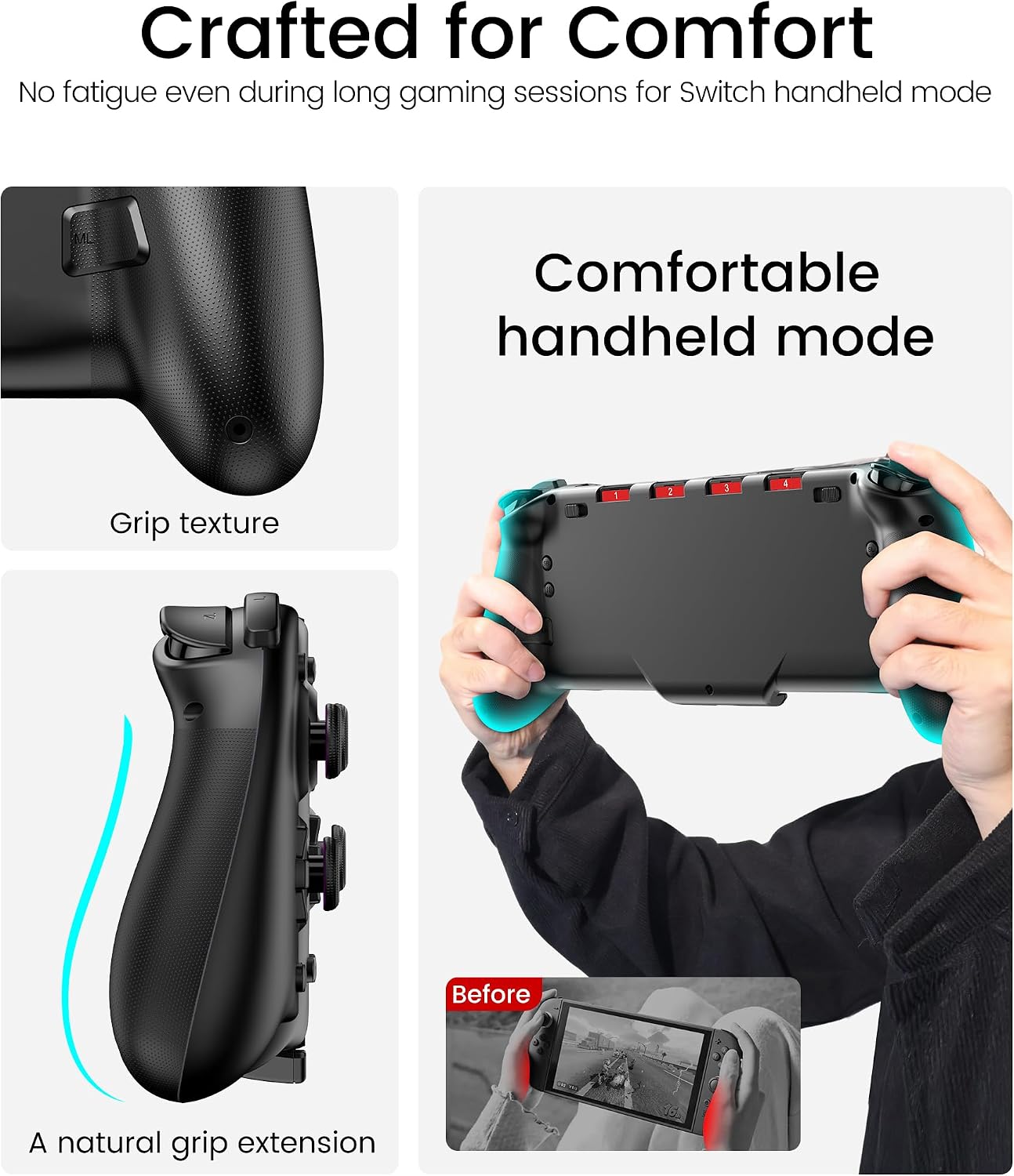 Detalle de Spican Switch Pro Controller 4-Button Wireless