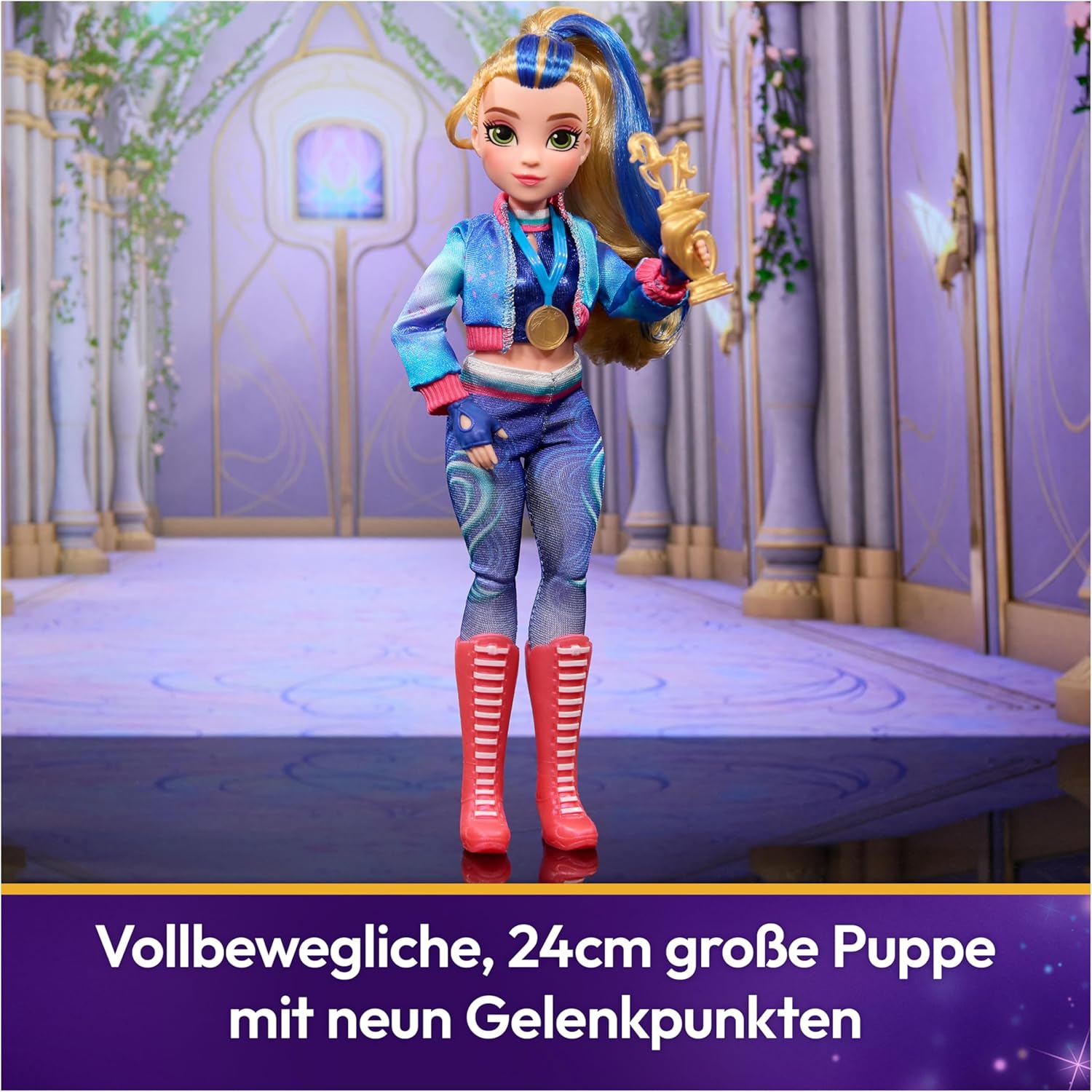 Detalle de Unicorn Academy Ankleidepuppe Isabel (Originalpuppe) – 24 cm mit echtem Haar, abnehmbare Kleidung & Accessoires