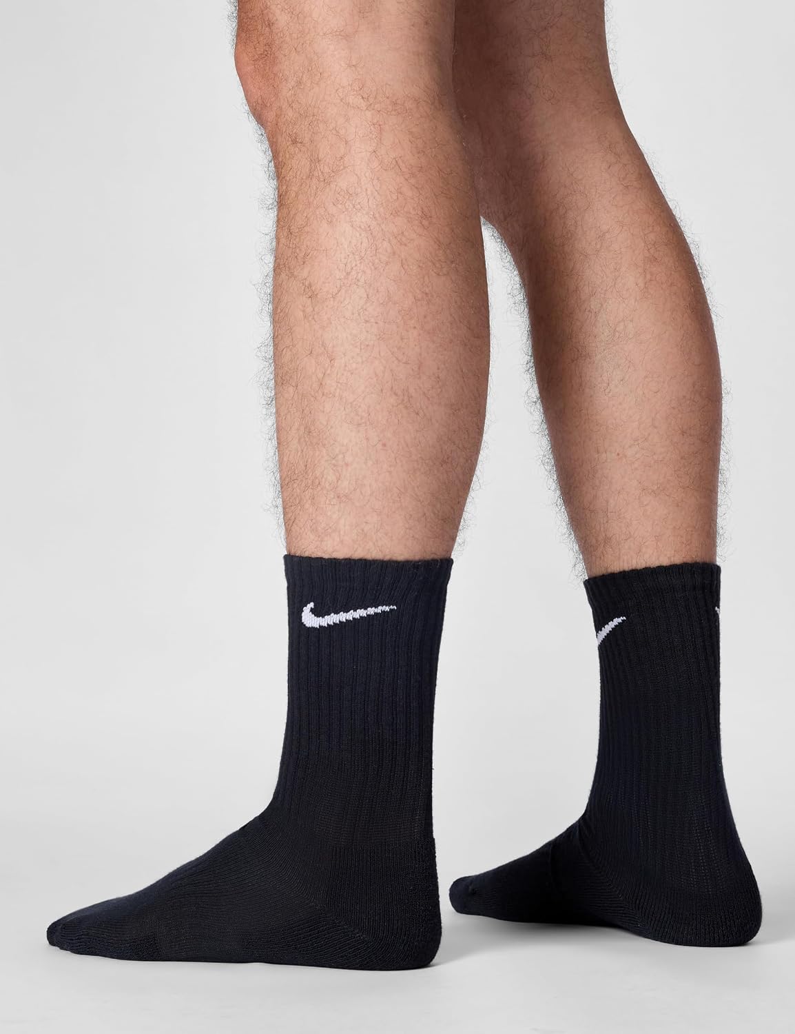 Detalle de NIKE Socks Everyday Ltwt Uomo, Nero M (Confezione 3 paia) - Comfort quotidiano e stile semplice
