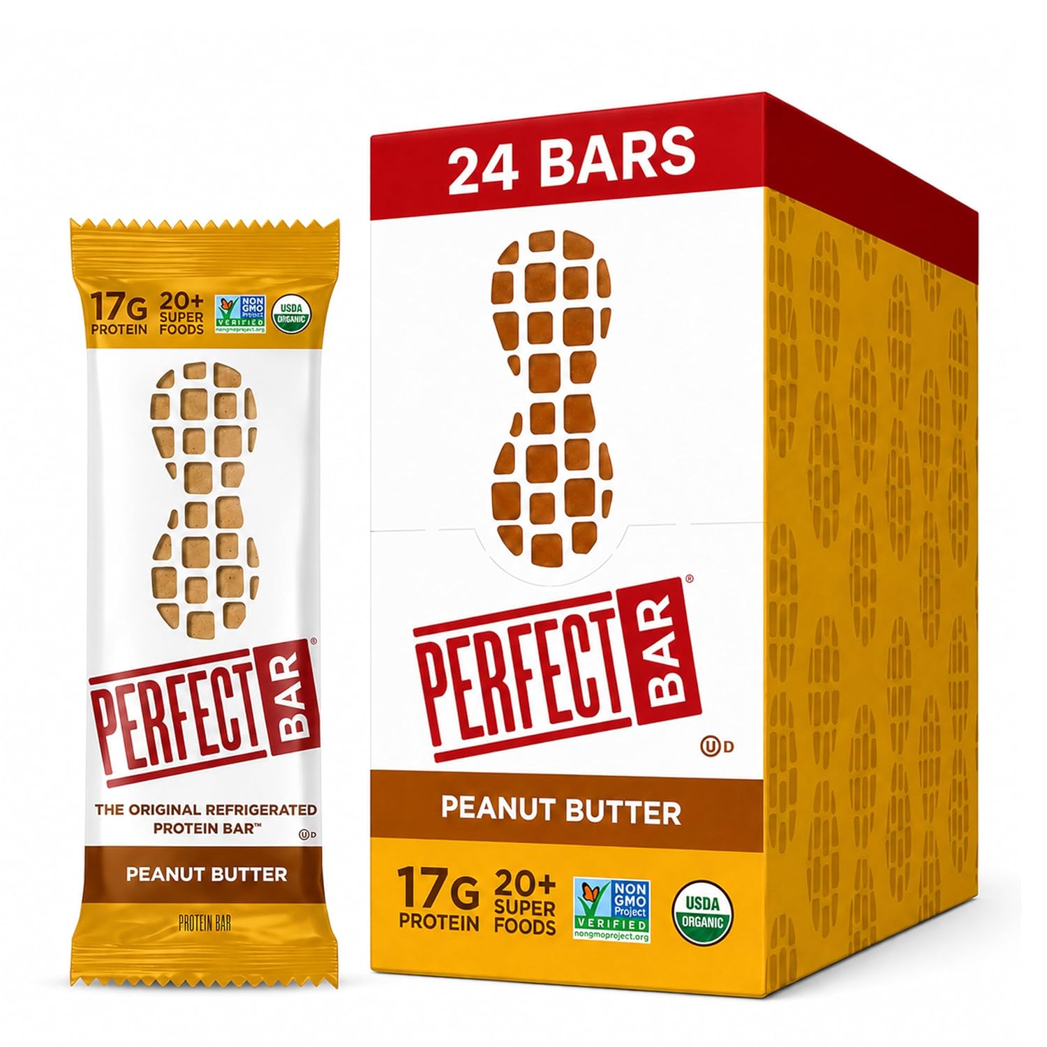 Detalle de Perfect Bar Original Peanut Butter Protein Bar, Refrigerated, 17g Protein
