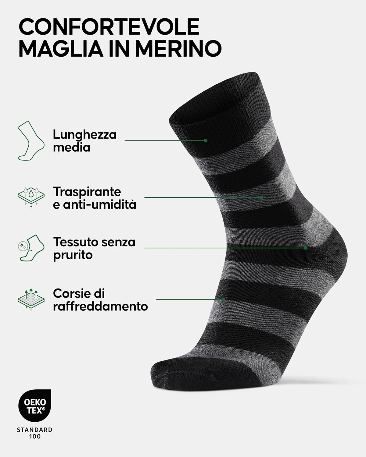 Thumbnail 1 de Danish Endurance Calze in lana merino traspiranti 3 paia (da uomo e donna) 43-47