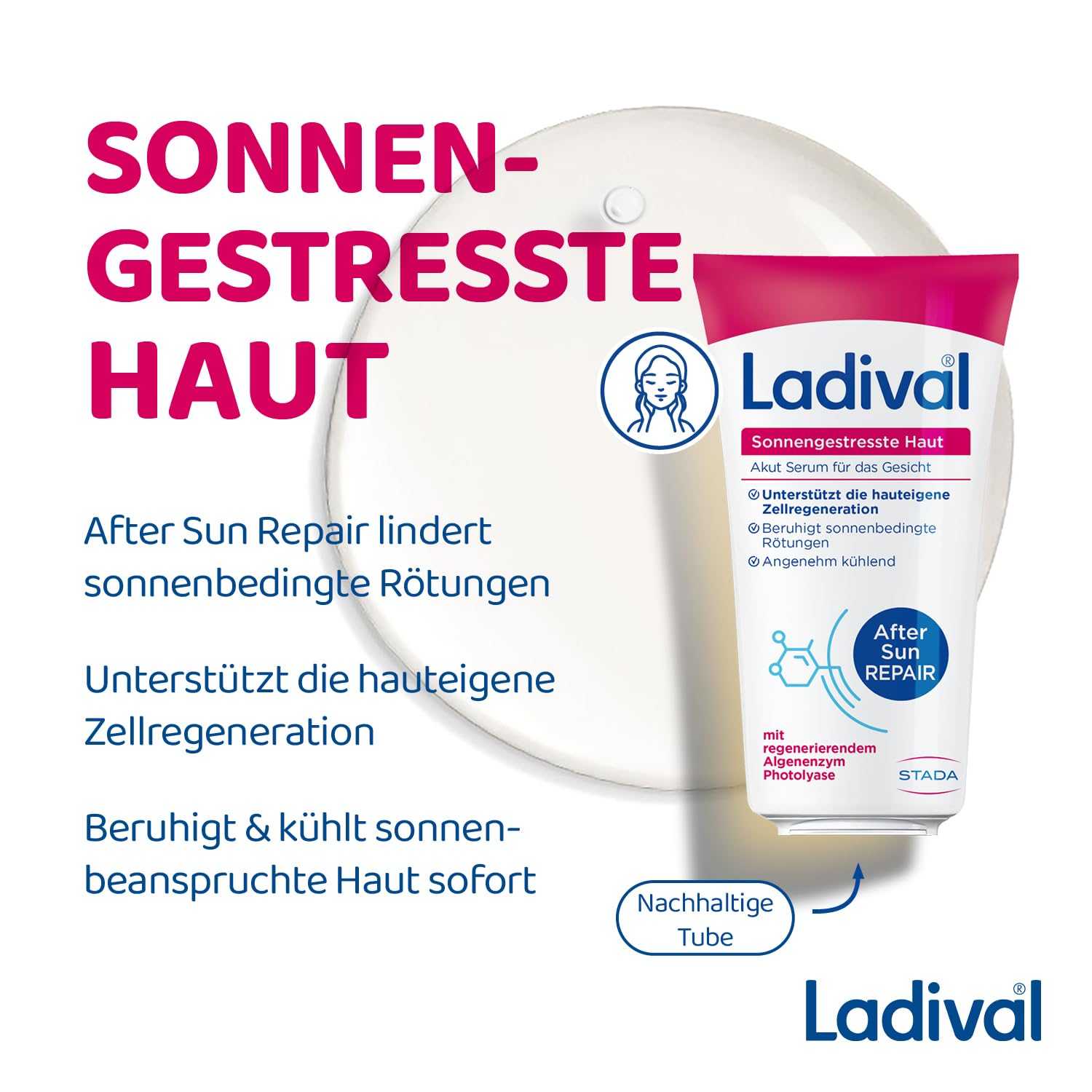 Thumbnail 4 de Ladival Sonnengestresste Haut Akut Serum After Sun Repair für das Gesicht (50 ml)