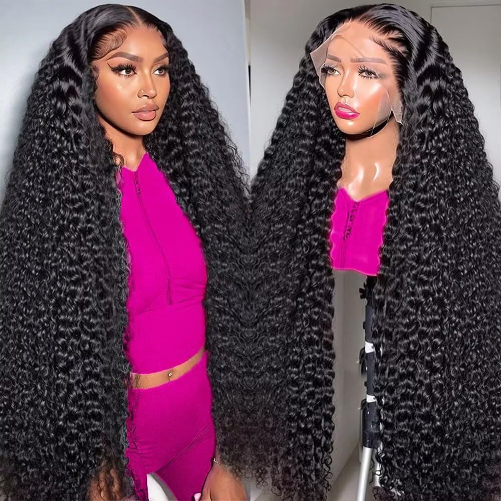 Detalle de Hotsea 30 Inch Deep Wave 13x6 HD Transparent Lace Front Wig (200% Density, Glueless)