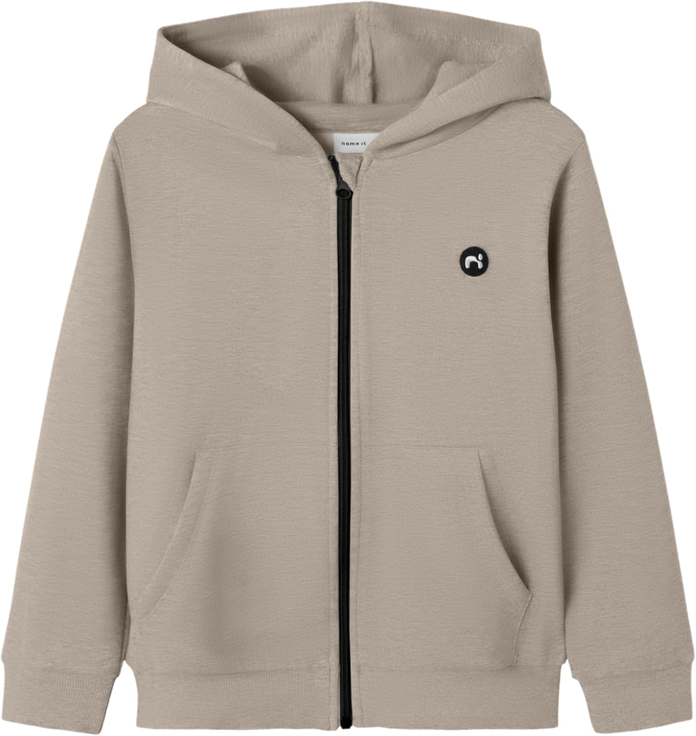Detalle de NAME IT Jungen Sweatjacke mit Kapuze (Cardigan) – mit Reißverschluss und Kängurutasche