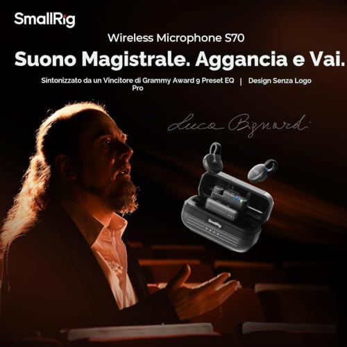 Thumbnail 2 de SMALLRIG S70 Microfono Wireless con USB‑C e 3,5 mm: invisibile, leggero e versatile