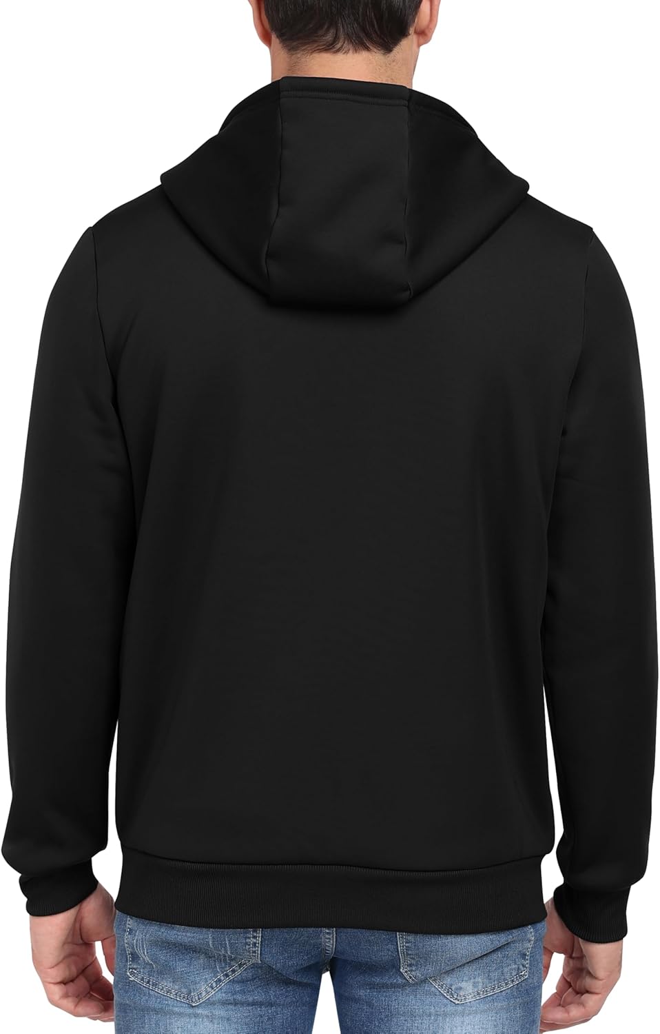 Thumbnail 1 de Veste à capuche en sherpa MoFiz pour homme, avec fermeture éclair intégrale et doublure polaire M-3XL