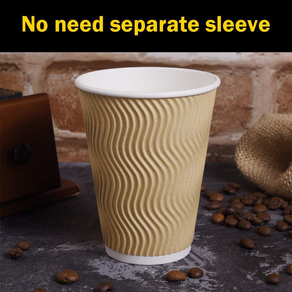 Detalle 2 de SPRINGPACK Paper Coffee Cups 100 pack 🥤