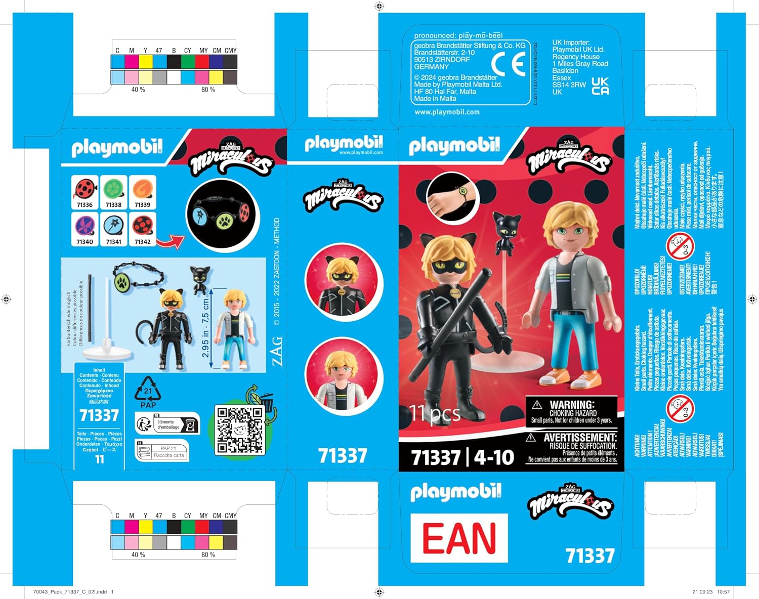 Detalle 2 de PLAYMOBIL Miraculous 4008789, zestaw 71337: Adrien i Czarny Kot z Plaggiem