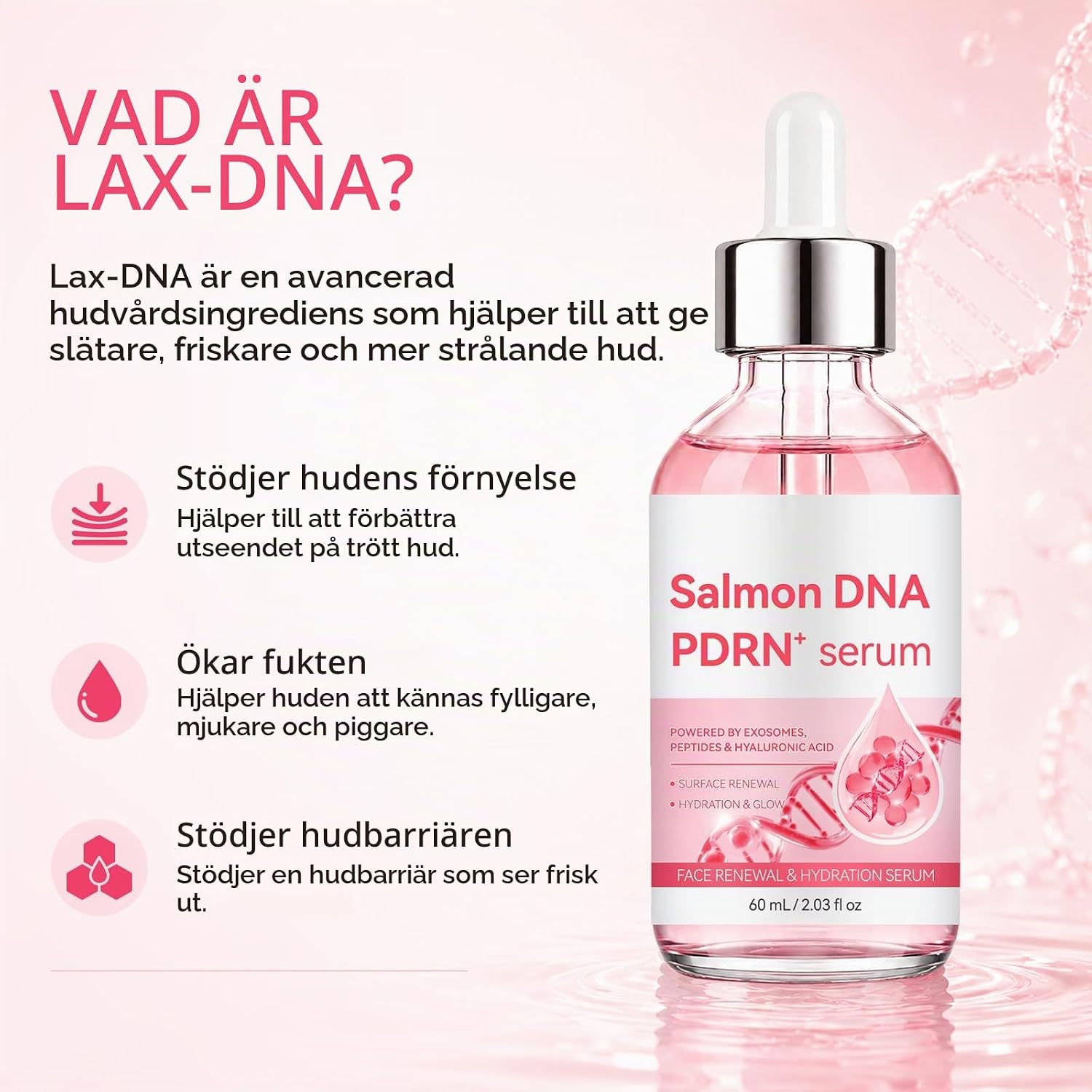 Detalle de FUBAOLIN PDRN-serum med lax-DNA, peptider och hyaluronsyra, 60 ml