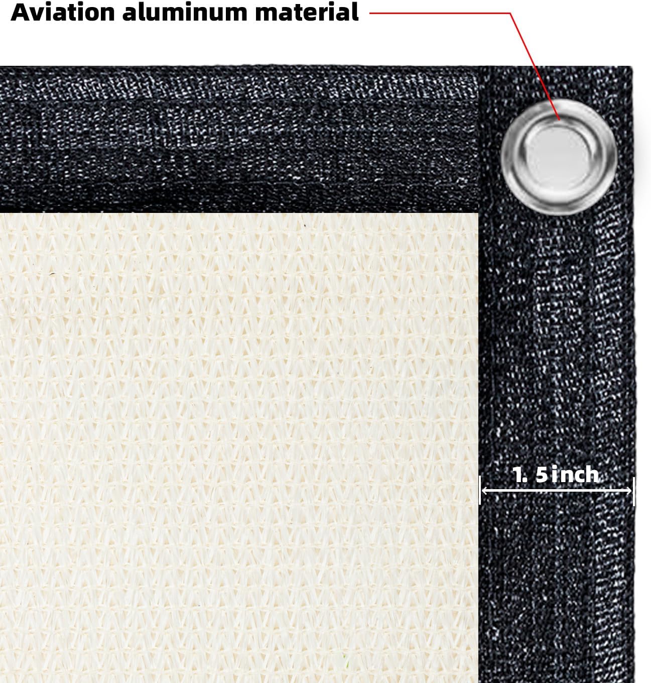 Detalle de Sunny Guard Privacy Mesh for Fence 6' x 50' in Cream