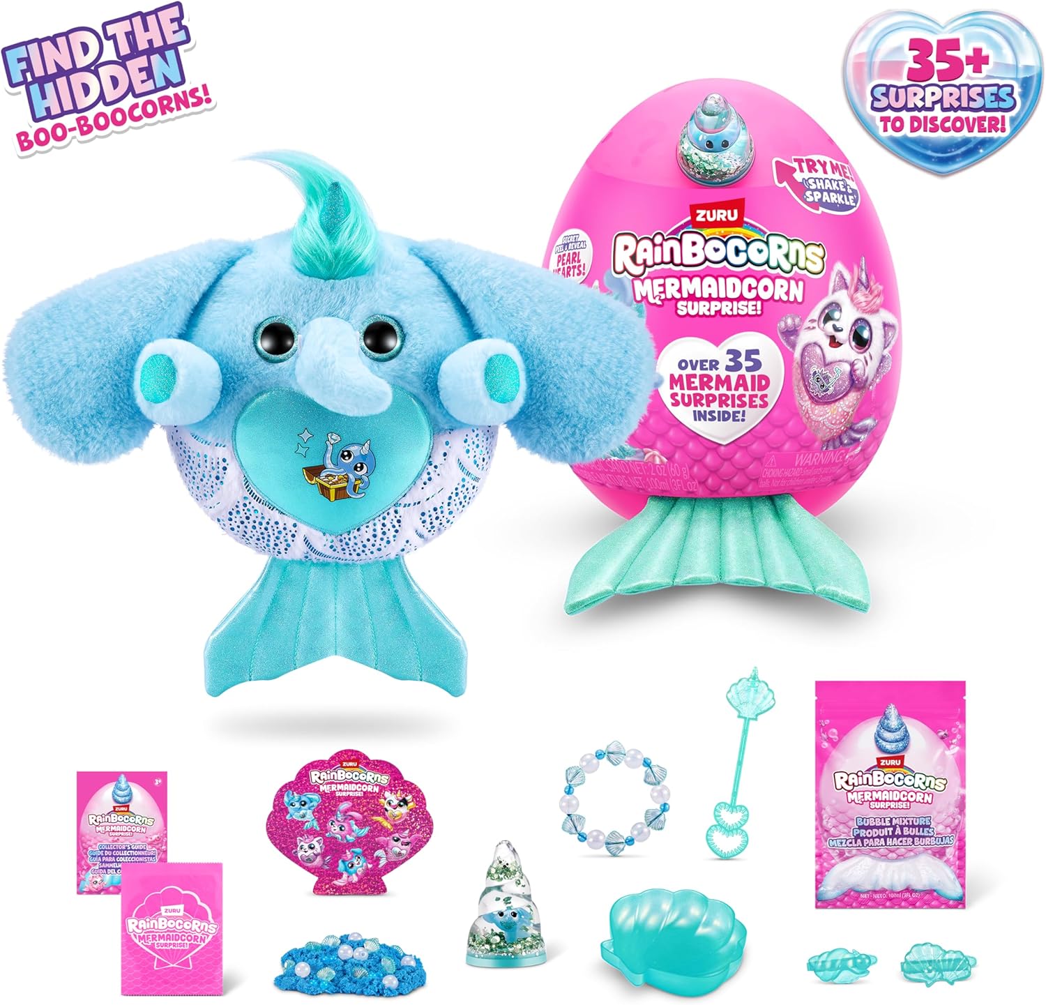 Thumbnail 3 de Rainbocorns Mermaidcorn Series 7 Shelly Elefante Peluche 🐘
