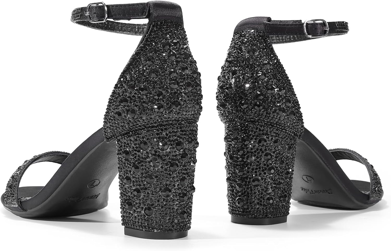 Detalle de DREAM PAIRS Women's Block Heel Sandals, 3-Inch Heel