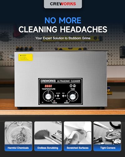 Thumbnail 1 de CREWORKS 30L Ultrasonic Cleaner with Heater and Timer (600W) – a practical UK review