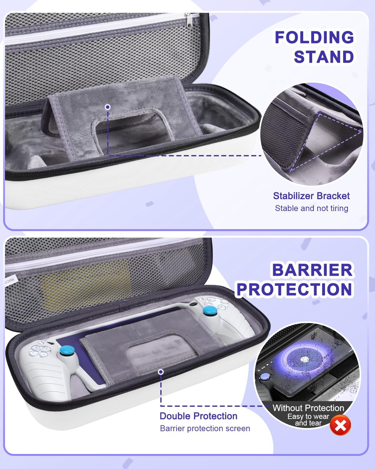 Thumbnail 3 de 14 in 1 Accessories Bundle for PlayStation Portal with Carrying Case, Magnetic Charging Dock and Screen Protectors