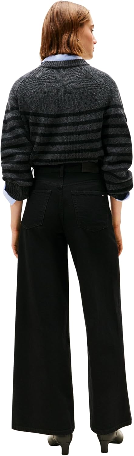 Detalle 2 de Tommy Hilfiger Women’s Black 70s Wide Leg Jeans