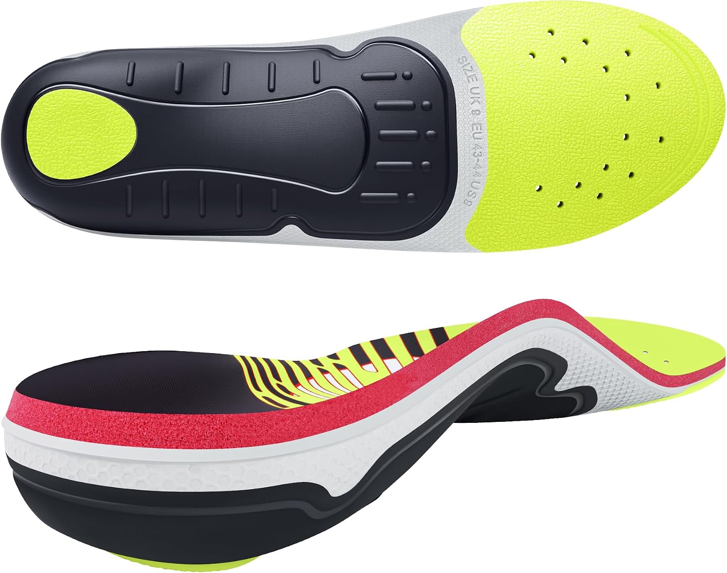 Detalle de ORHILYA 127G2 Arch Support Insoles, Size 11, 36 mm Arch, Deep Heel Cup