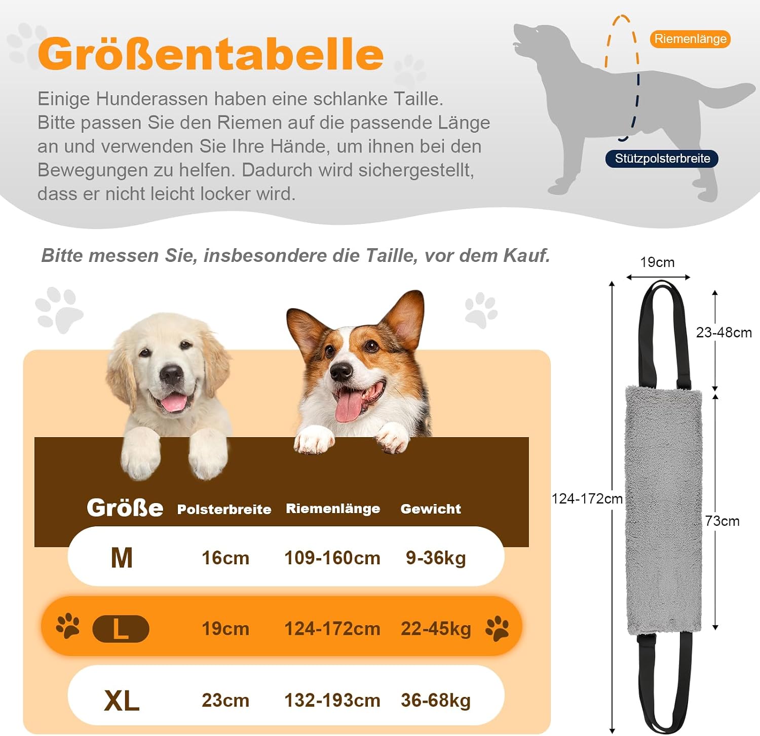 Thumbnail 2 de Verstellbare Hunde-Tragehilfe – flexible Geh- und Rehabilitationshilfe für Hunde jeder Größe
