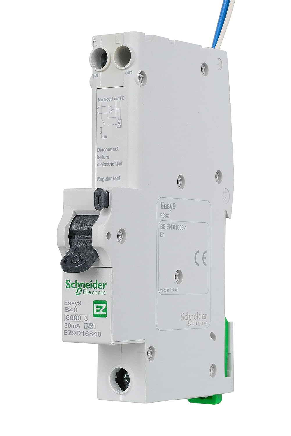 Thumbnail 1 de Schneider Electric Easy9 RCBO 40A, 1 Pol, Type A, 30mA Earth Leakage – EZ9D16840