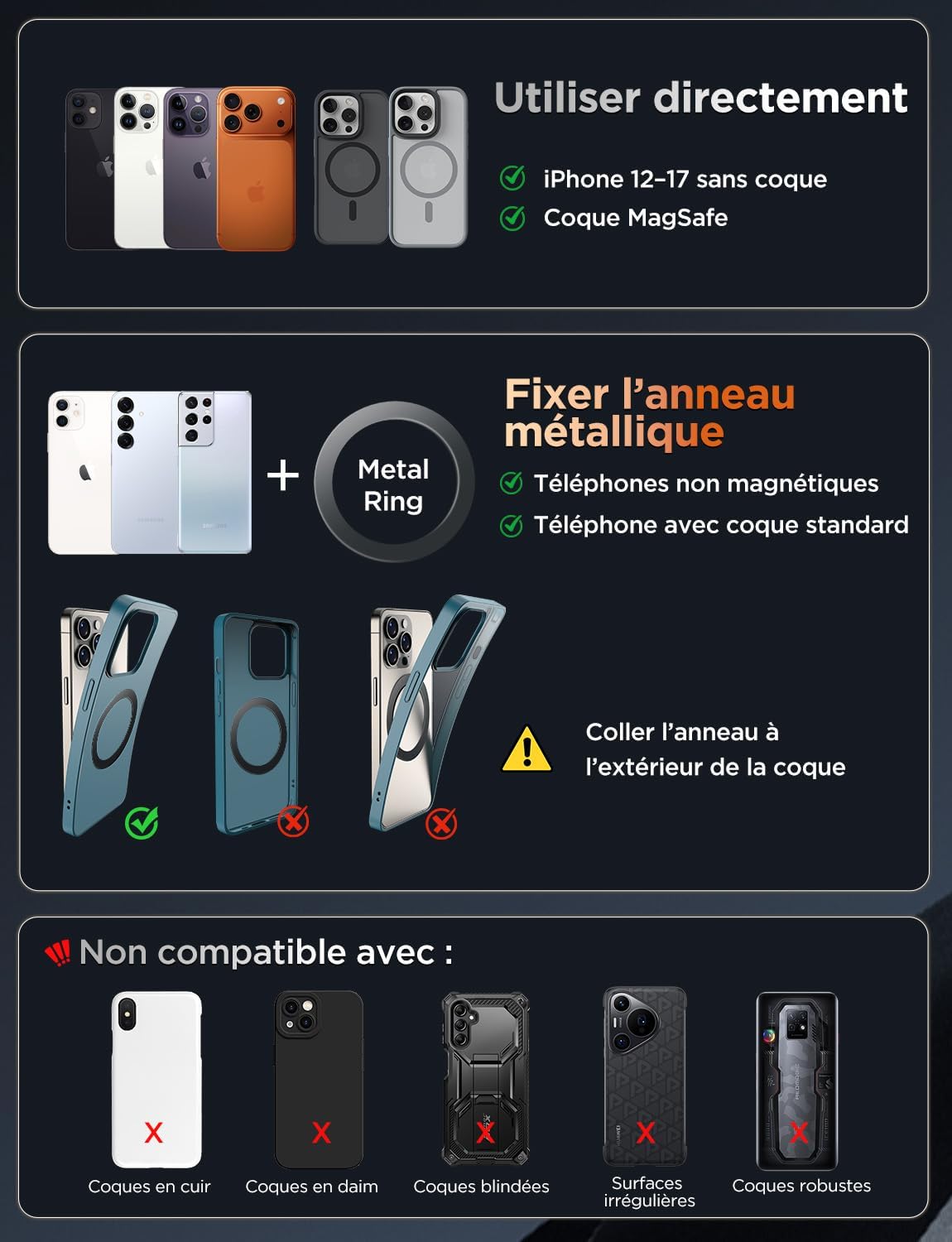 Thumbnail 5 de MSXTTLY Vmag S3 Support voiture aimanté pour iPhone 17 Pro Max et Android