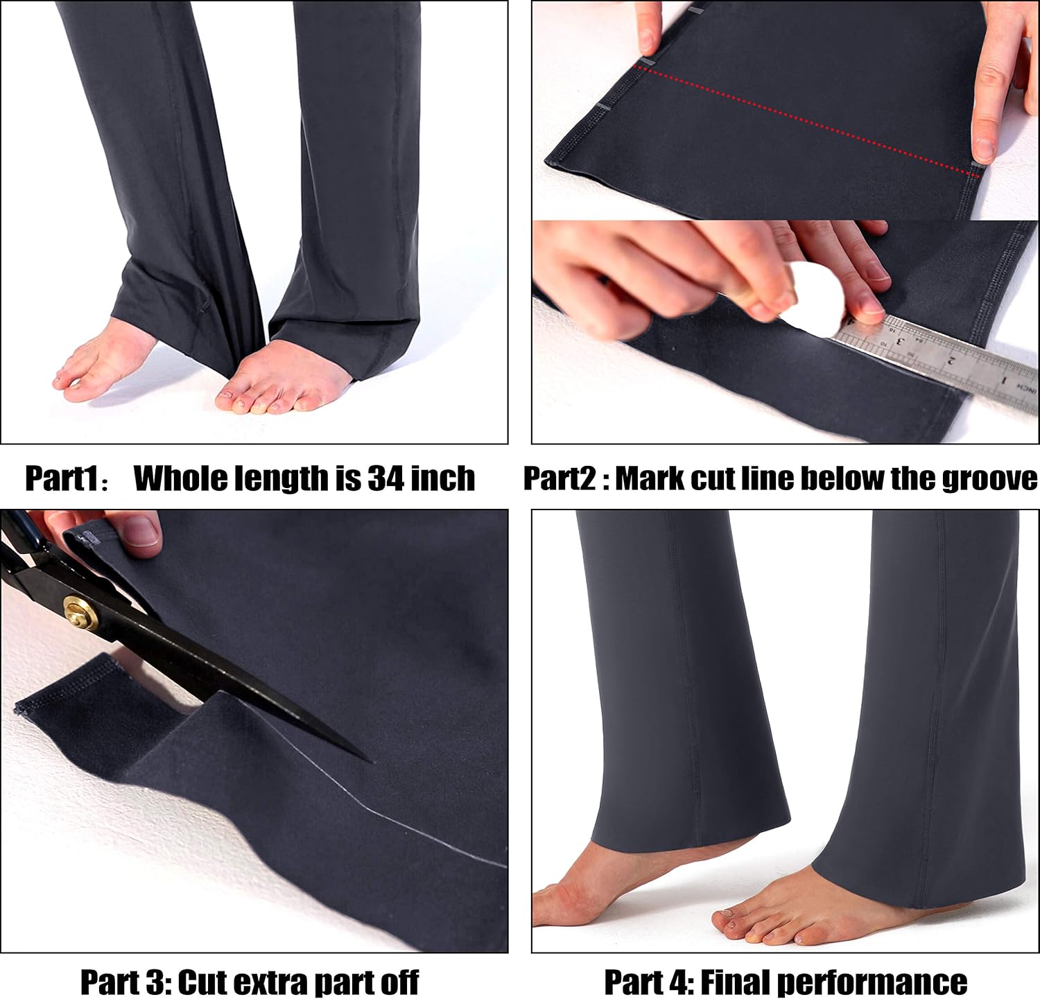 Detalle 2 de G Gradual Women's Yoga Pants 34 inseam