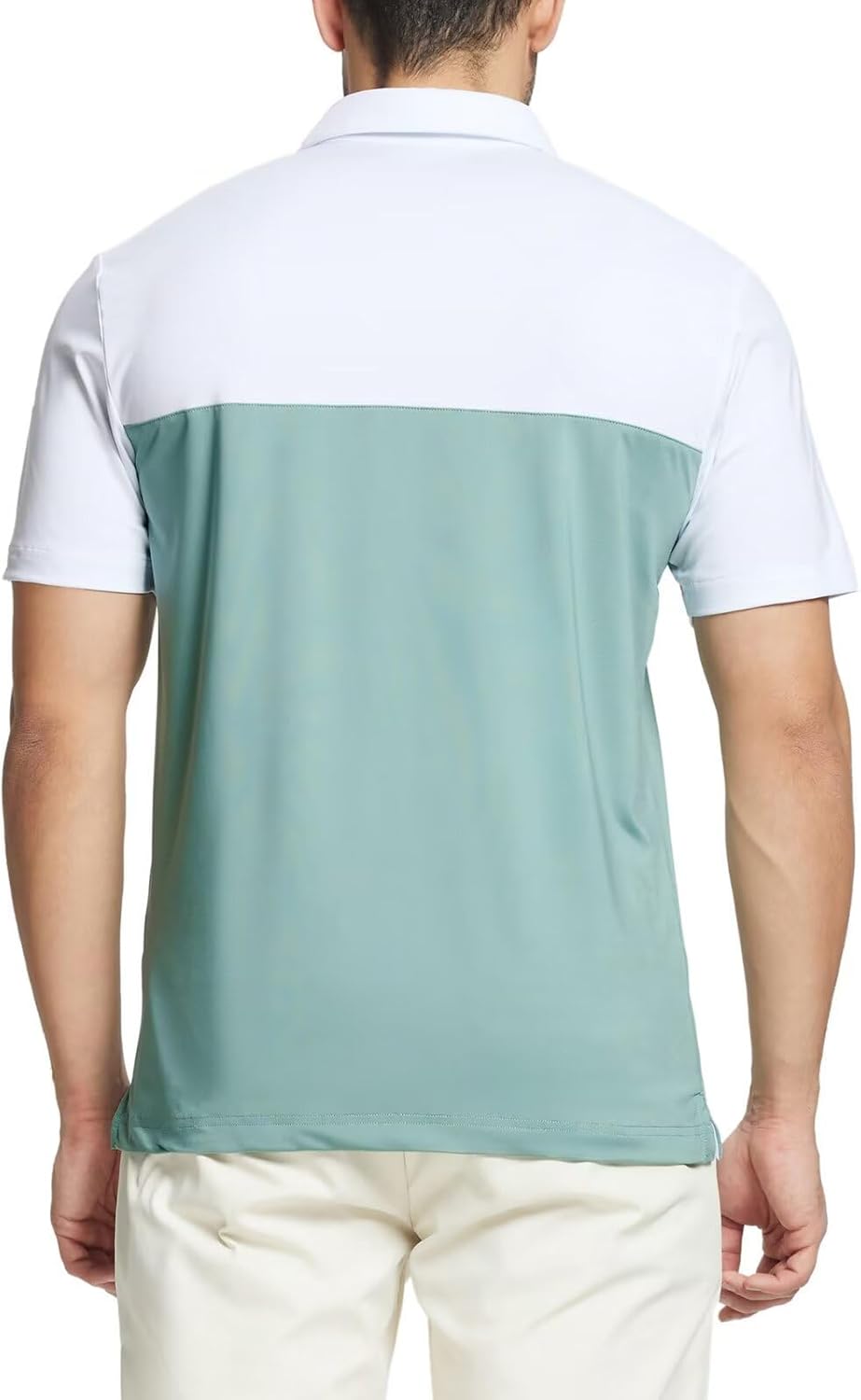 Thumbnail 3 de M MAELREG Golf Shirts for Men Dry Fit Performance Chest Print Color Block Polo (Short Sleeve)