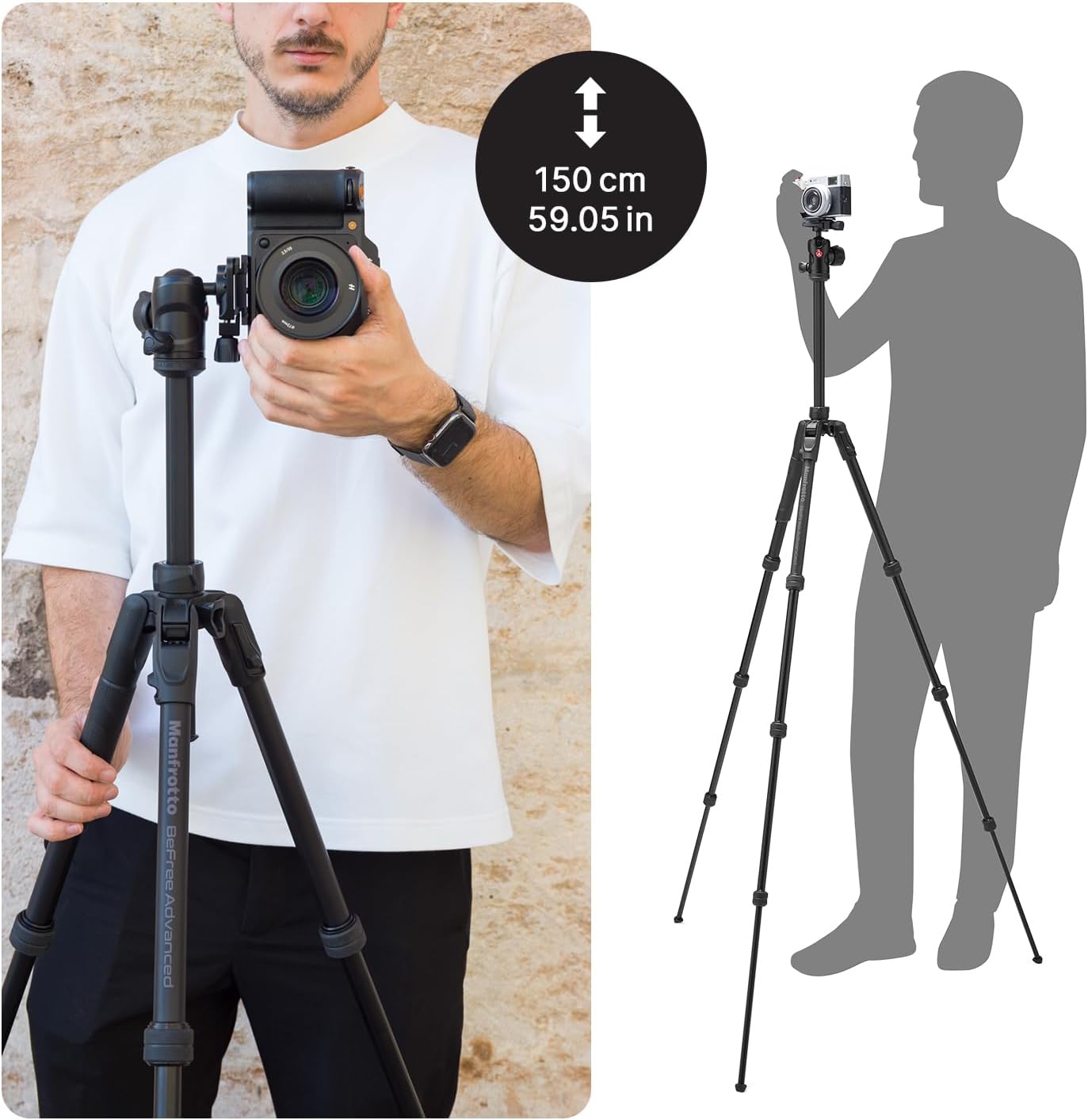 Thumbnail 2 de Manfrotto Befree Advanced AS: treppiede compatto, leggero e versatile per DSLR e Mirrorless