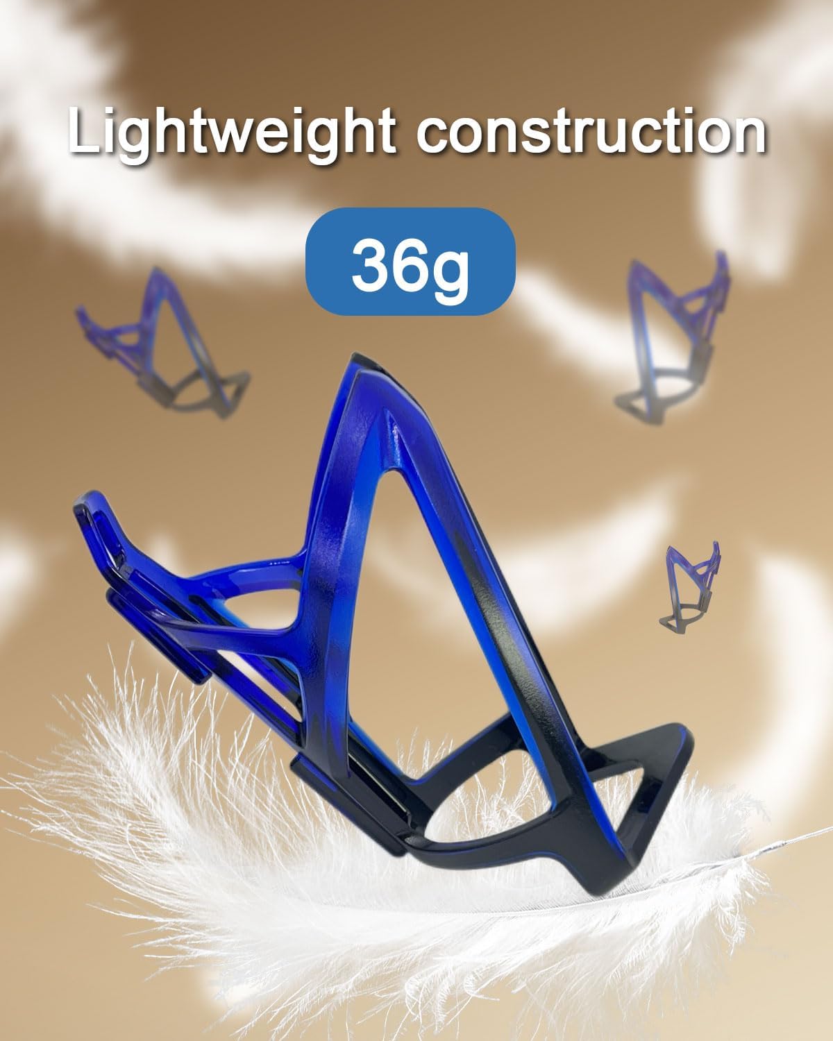 Detalle 2 de SEYUGOPTI 2Pcs Gradient Bike Water Bottle Cage Holders (Blue-Black) with Screws & Allen Keys