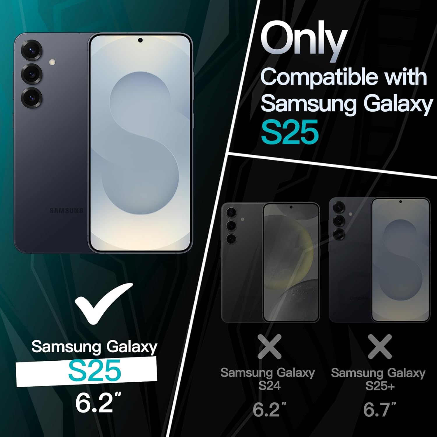 Thumbnail 1 de JETech Cover Slim per Samsung Galaxy S25 5G: protezione discreta con lente fotocamera a vista