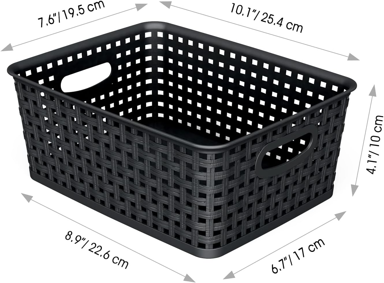 Detalle 2 de WYT Woven Storage Organizer Basket 6-Pack — 10.1 x 7.55 x 4.1