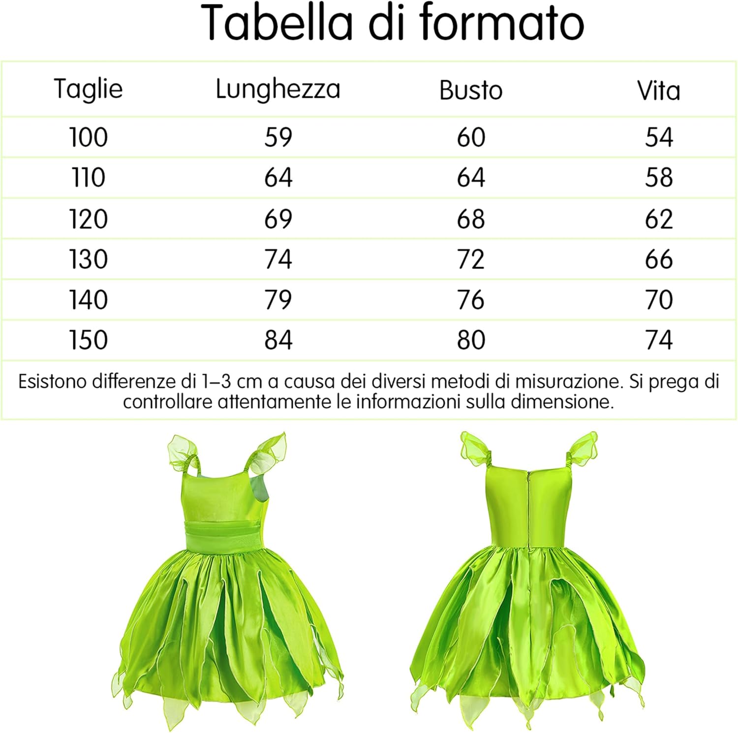 Thumbnail 1 de Robe de la princesse Tiana YOSICIL pour fillette avec ailes de papillon, baguette magique et accessoires