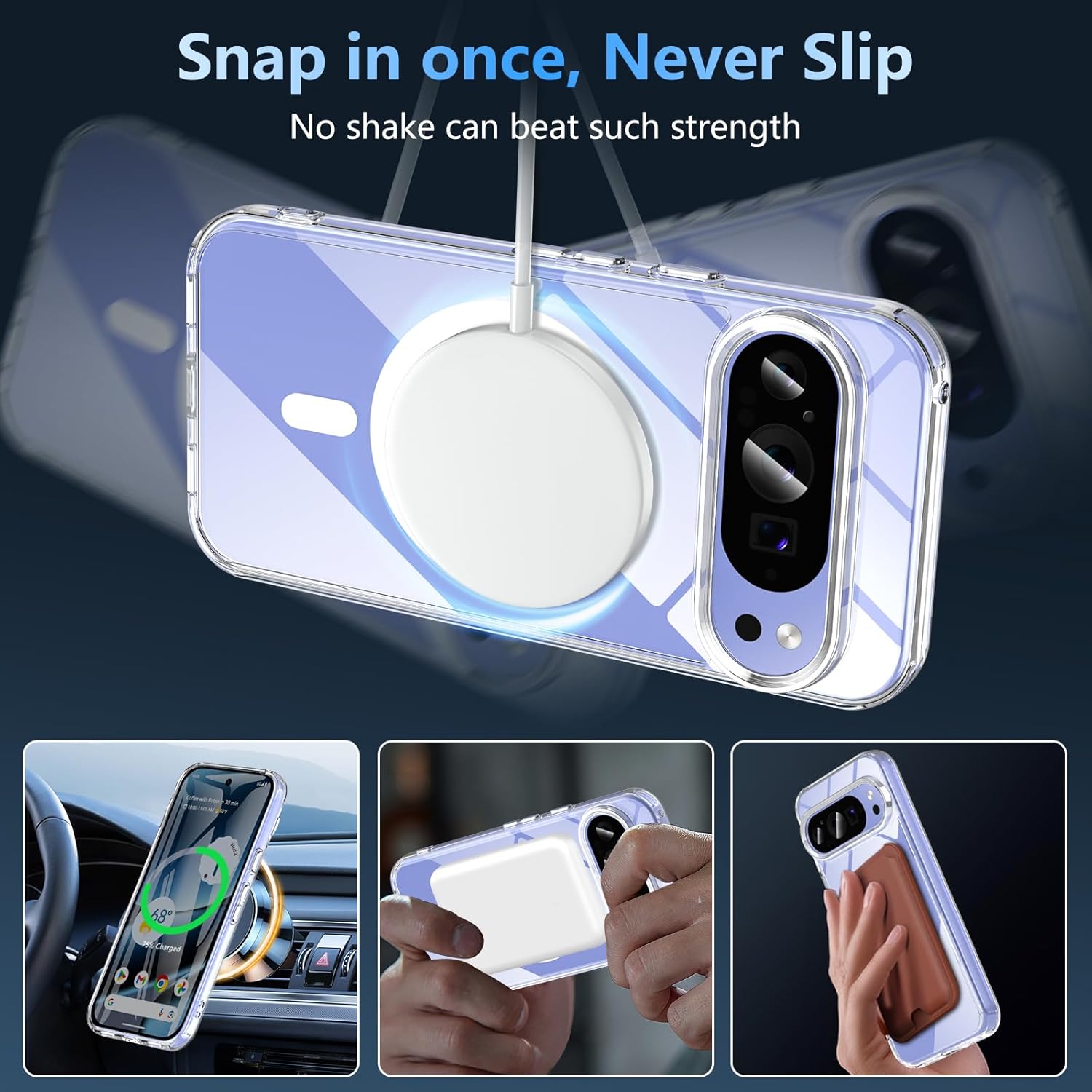 Thumbnail 2 de Hensinple Magnetic Case with Screen Protector for Google Pixel 10 / 10 Pro (MagSafe & Qi, Military-grade drop protection)