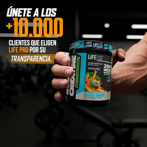 Detalle de Life Pro Creatina Monohidratada 200 Mesh Micronizada – 500 g (Melón)