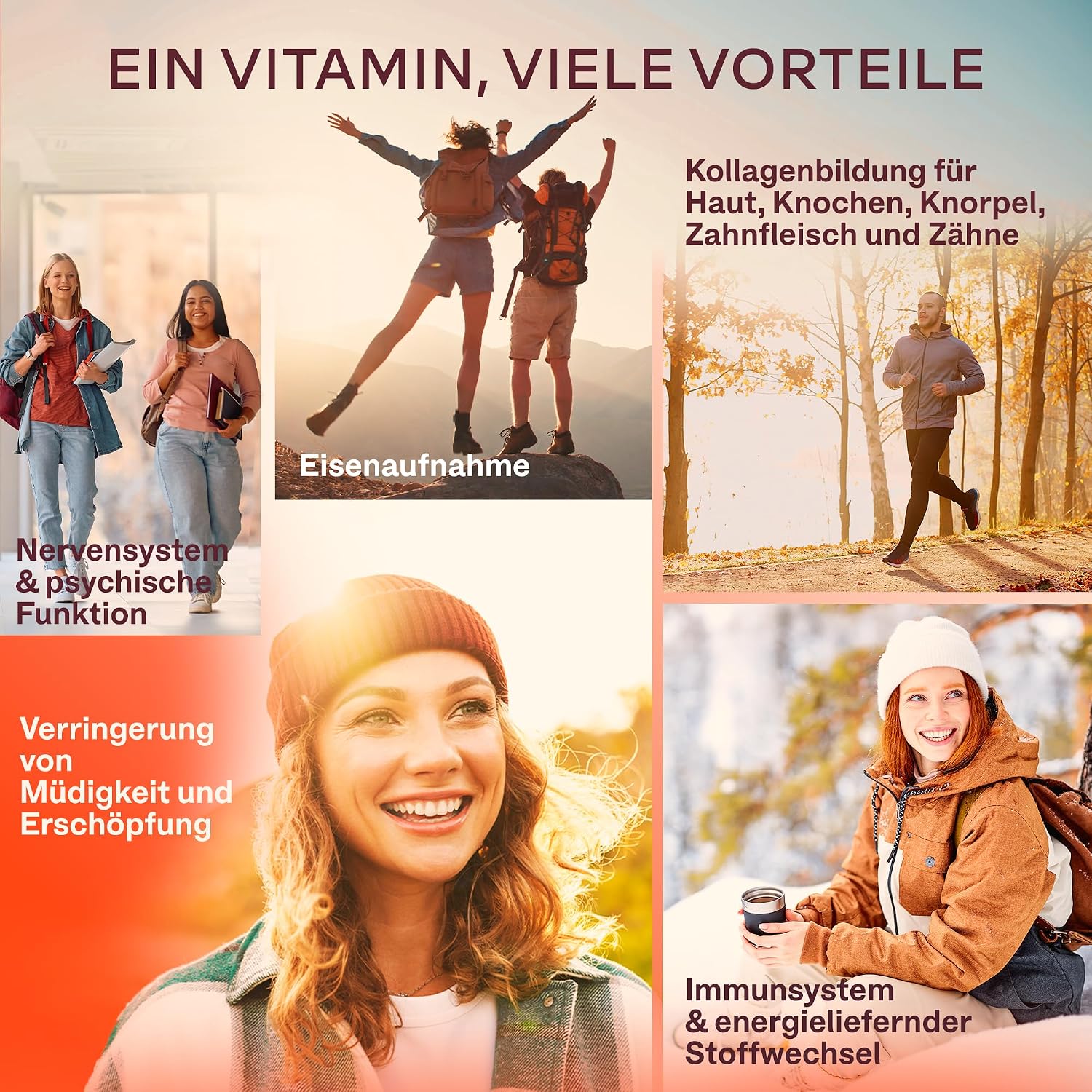 Detalle de Vitamin C Hochdosiert Vegan – Acerola Vitamin C 1000 mg pro Tagesdosis (2 Kapseln) mit Hagebutten und Zitrus-Bioflavonoiden, 180 Kapseln
