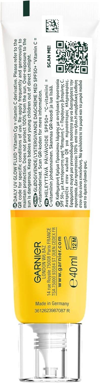 Detalle de Garnier Vitamin C Daily UV Brightening Fluid Sheer Glow, SPF50+, 40ml