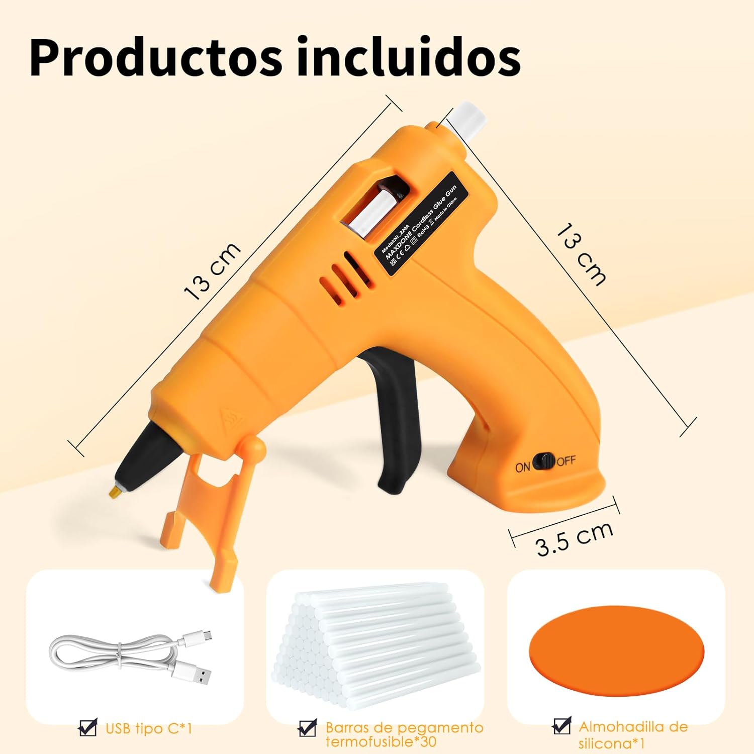 Thumbnail 6 de MAXDONE Pistola Silicona Caliente Inalámbrica 3000mAh