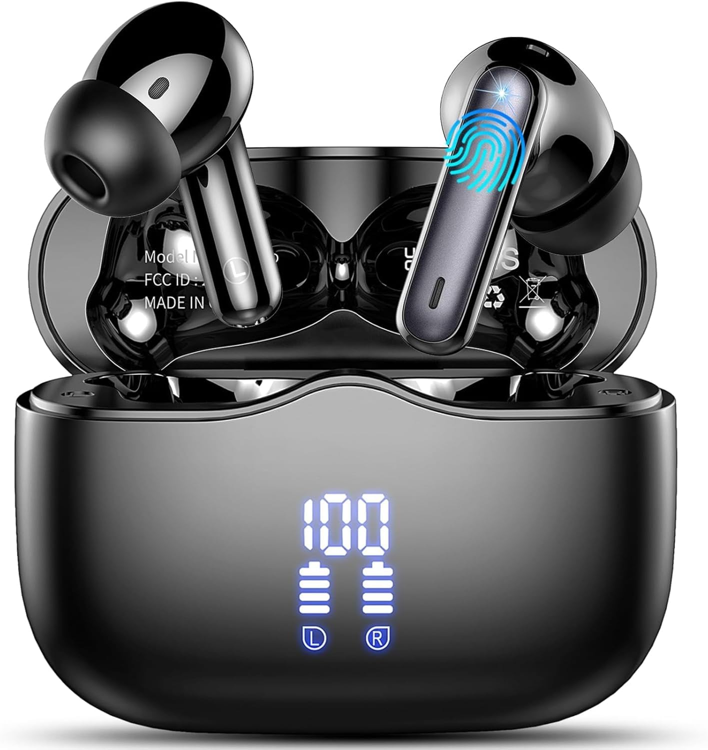 Thumbnail 6 de Cuffie Bluetooth A97 in-ear con Bluetooth 5.3, ENC & 4 microfoni, 40H, IP7 e display LED