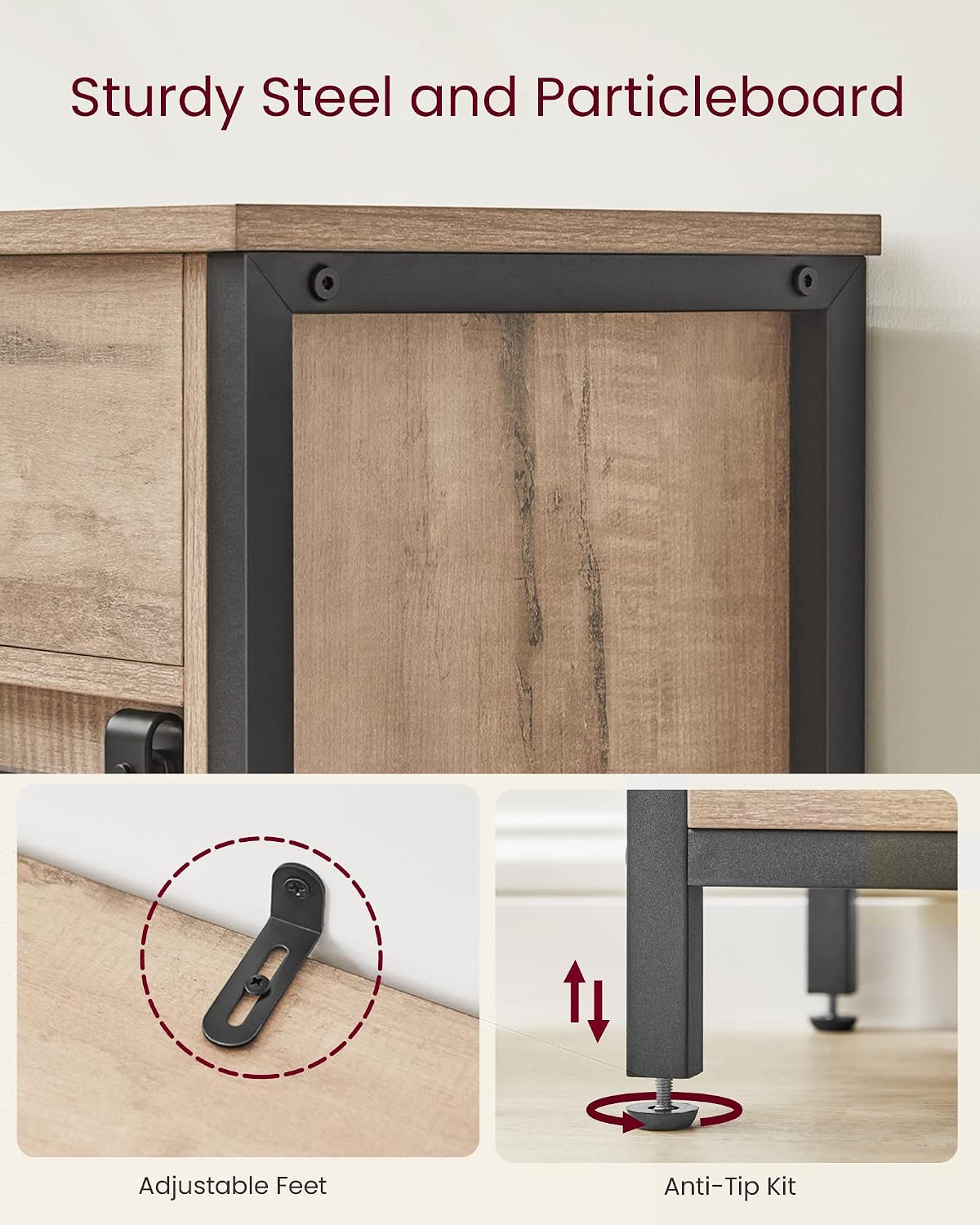 Thumbnail 6 de VASAGLE Daxton Collection LSC100B50 Storage Cabinet with Adjustable Shelf