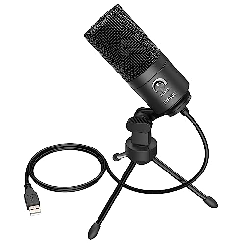Detalle de FIFINE K669B — Micro USB Condenser pour PC/Mac et streaming, cadre métal fiable